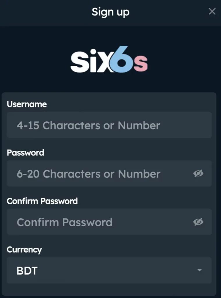 Six6s sign up